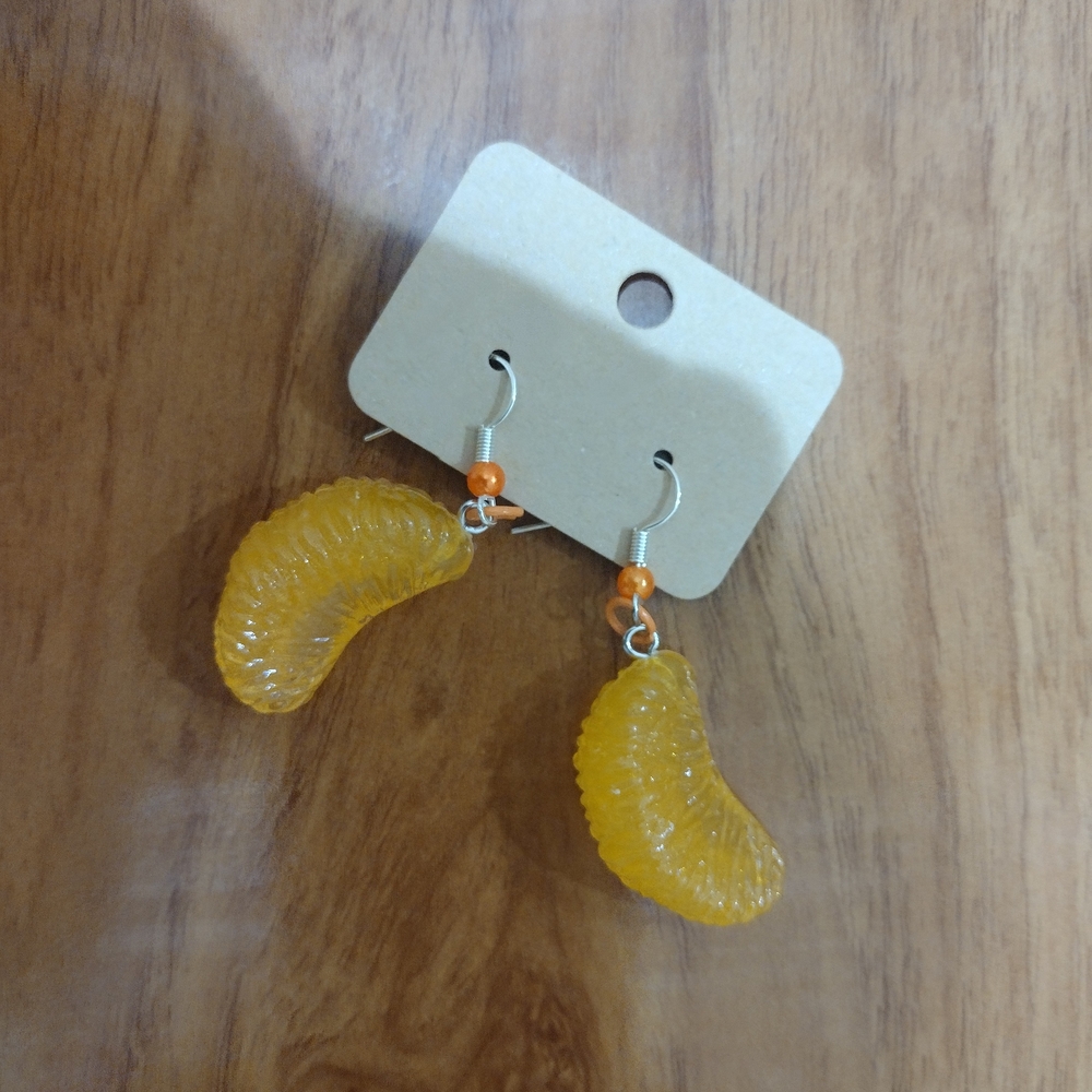 Orange Slice Dangle Earrings